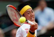 Tennis - French Open - Roland Garros, Paris, France - May 30, 2018 Japan's Kei Nishikori during his second round match against France's Benoit Paire REUTERS/Pascal Rossignol