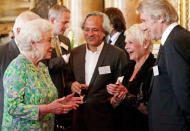 <p>Judi has met the queen numerous times. However, our fave outfit was this timeless lace black number. <i> [Photo: Yui Mok - WPA Pool/Getty Images]</i></p>