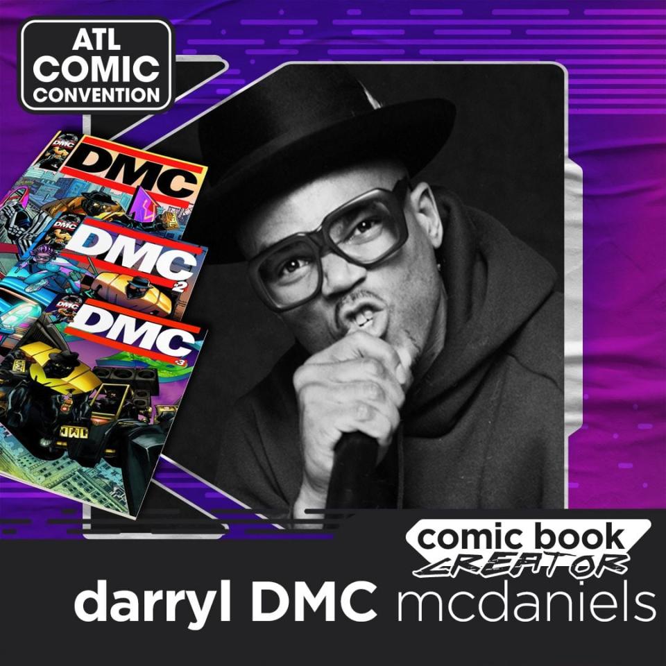 Darryl “DMC” McDaniels, a pioneer, icon, and founding member of the legendary rap group RUN DMC, brought his love for comics full circle with the creation of his very own independent publishing house called Darryl Makes Comics. Already a hero to his millions of fans around the world, DMC’s accomplishments read like a laundry list of musical and cultural accolades: GRAMMY-nominated musician, Emmy-winning life story, multiplatinum recording artist, 2009 Rock-N-Roll Hall of Fame inductee, 2017 GRAMMY Lifetime Achievement Award winner, and rap/rock pioneer who influenced music the first time he touched a mic. But before co-founding Run-DMC, DMC grew up reading comics and developed a passion for them. “When I started with Run-DMC, I was a nervous little nerdy kid,” says DMC. “I didn’t want to get up in front of a crowd and rhyme; but what gave me confidence, out there on stage was pretending that I was the Hulk on the microphone.”