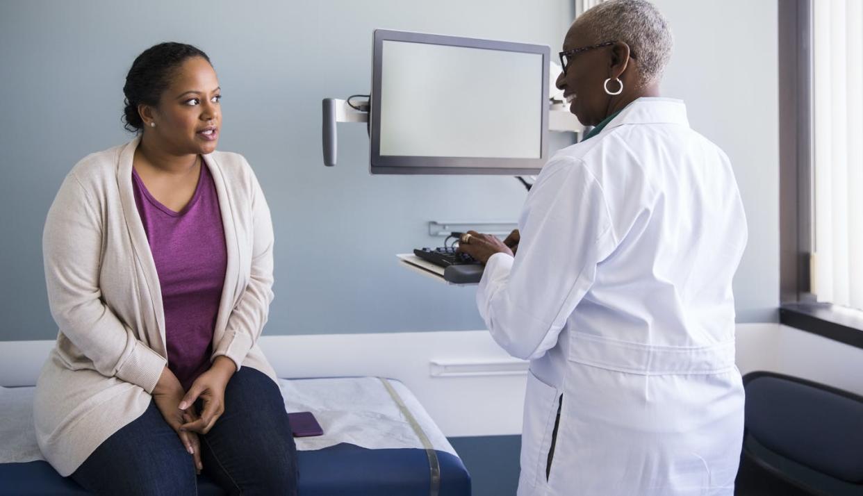 <span class="caption">When Black patients are treated by Black doctors, they have better health outcomes – but fewer than 6 in 100 American doctors are Black.</span> <span class="attribution"><a class="link " href="https://www.gettyimages.com/detail/photo/smiling-senior-doctor-talking-to-patient-in-royalty-free-image/1309073221?adppopup=true" rel="nofollow noopener" target="_blank" data-ylk="slk:The Good Brigade/Digital Vision via Getty Images;elm:context_link;itc:0;sec:content-canvas">The Good Brigade/Digital Vision via Getty Images</a></span>