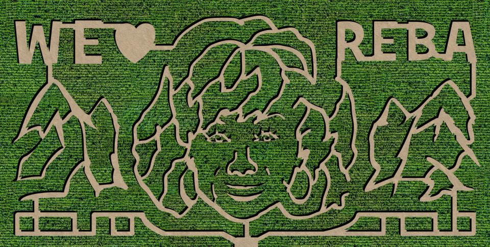 The Reba McEntire-themed corn maze at the Winding Brook Farm in Warrington. McEntire has teamed with The Maze to create the themed corn mazes, several of which are in Bucks County.