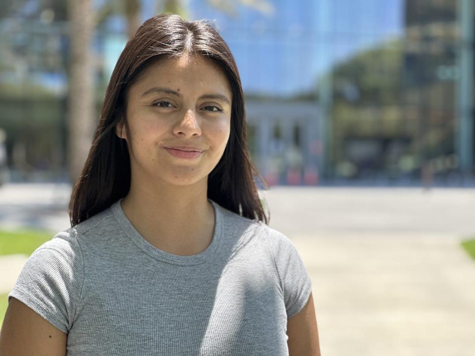 Fernanda Castillo, who grew up in Guatemala and studied as a ballet dancer, graduates from Daytona State College's Quanta-Honors College on Tuesday and is mulling scholarship offers from Stetson University in DeLand and Columbia University in New York.