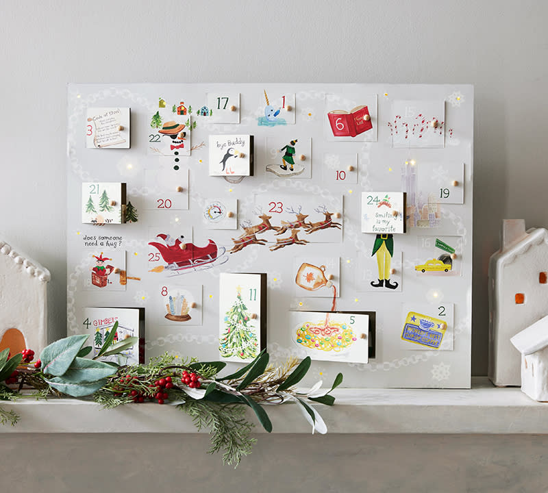 The Elf advent calendar ($99) from the Pottery Barn X "Elf" collection. 