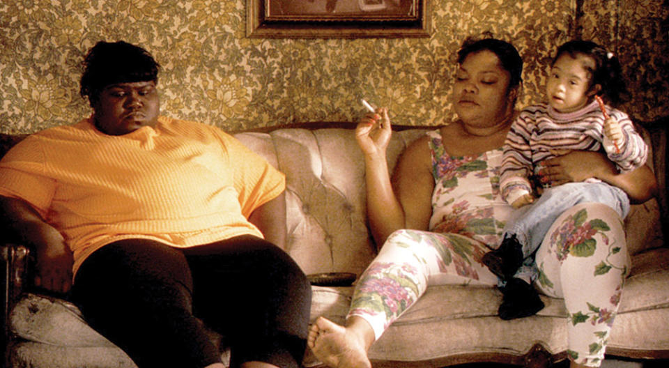 As the abusive mother (right) in Precious (2009).