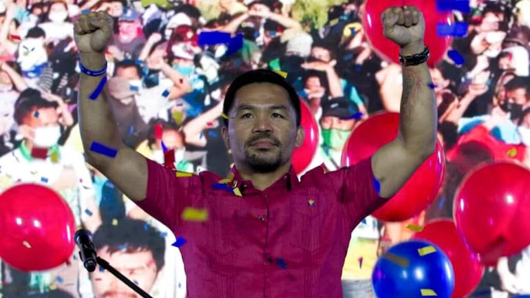 <p>知名的菲律賓拳王帕奎奧（Manny Pacquiao）也將參選。（圖／美聯社／達志影像）</p>
