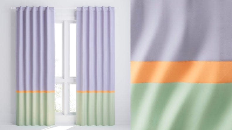 Colorblock your curtains.