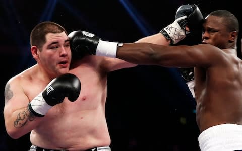 Andy Ruiz exchanges punches with Tor Hamer - Credit: AP