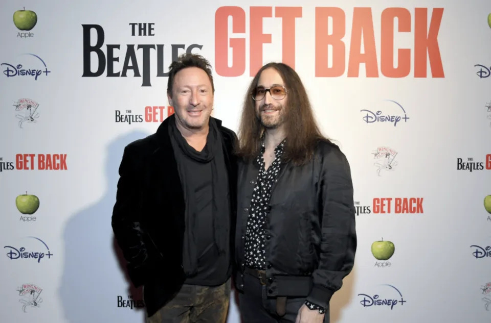 Julian Lennon (left) and Sean Lennon at the premiere of 