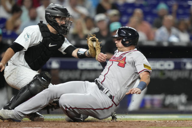 Acuña and Albies hit consecutive HRs in Braves' win over Marlins; Arraez  average dips to .388