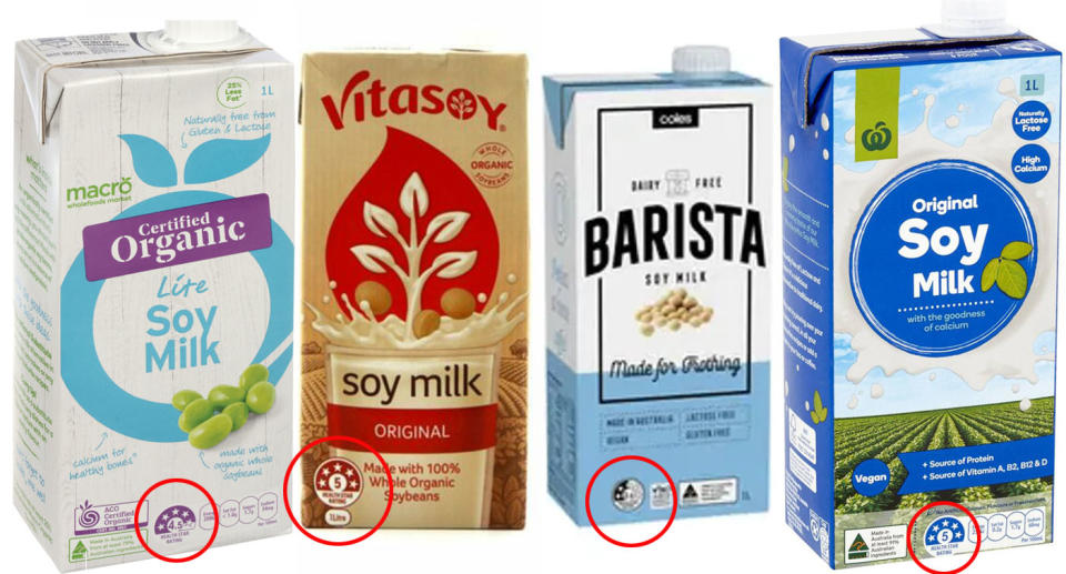 macro soy mlik, vitasoy soy milk, coles barista soy milk, woolworths original soy milk