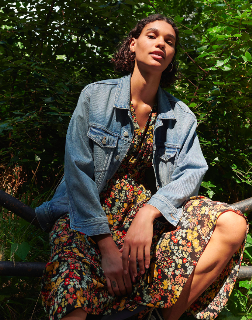 13) The Oversized Trucker Jean Jacket in Akenside Wash