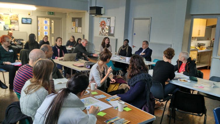 <span class="caption">Deptford Neighbourhood Action community meeting.</span> <span class="attribution"><span class="source">M.Tchapi</span>, <span class="license">Author provided</span></span>