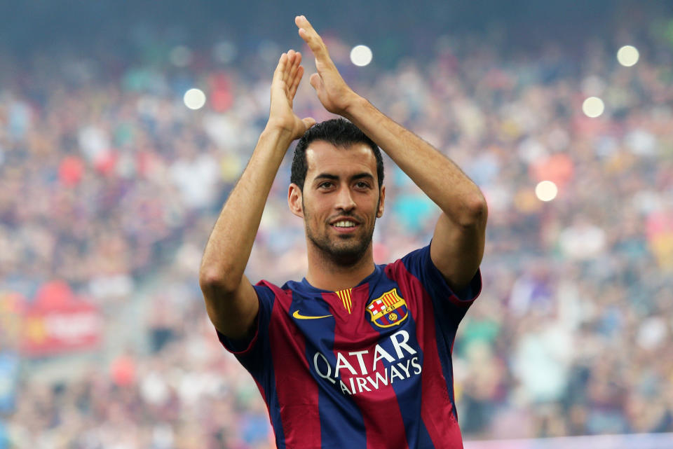 Sergio Busquets en la presentacion de la plantilla del FC Barcelona (Foto: Joan Valls/Jam Media/Urbanandsport/Cordon Press)