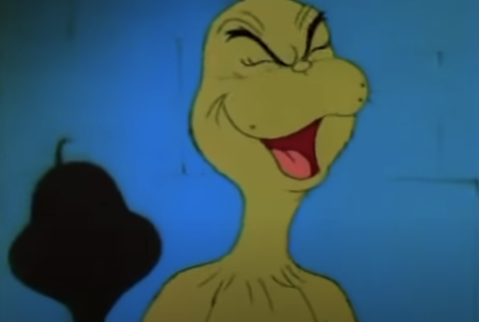 The grinch laughing menacingly