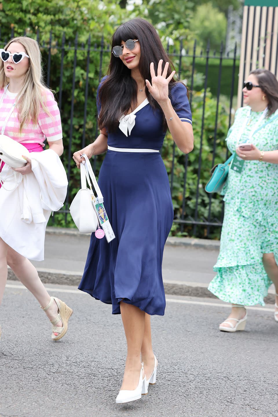 jameela jamil attends day one of the wimbledon tennis championships