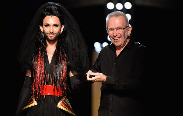 Conchita makes his runway debut at Jean Paul Gaultier