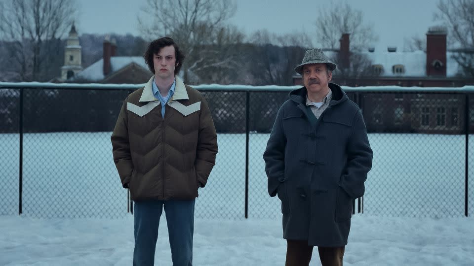 Dominic Sessa and Paul Giamatti in "The Holdovers." - Courtesy of Focus Features