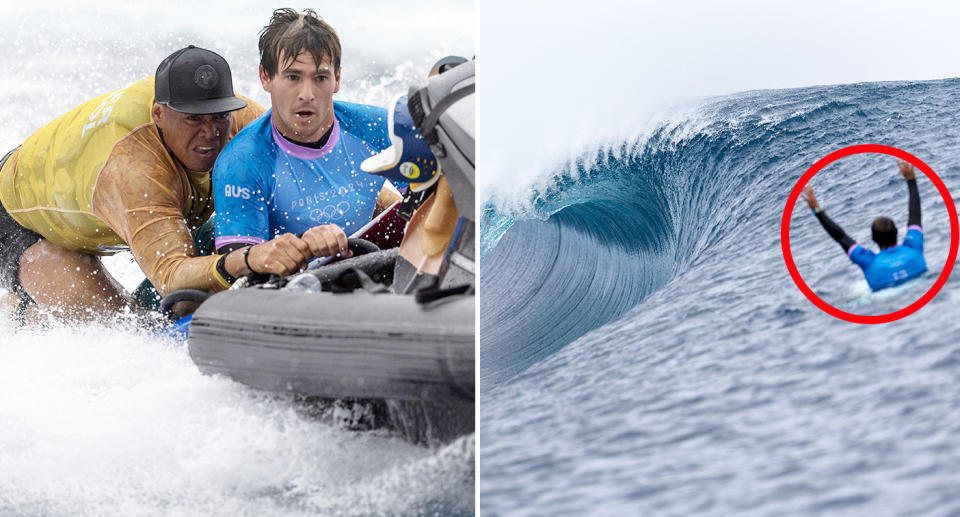 Jack Robinson in the Olympics surfing event.