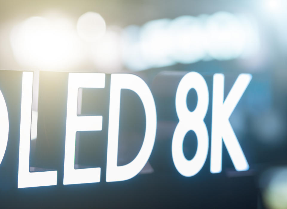 8K video format sign