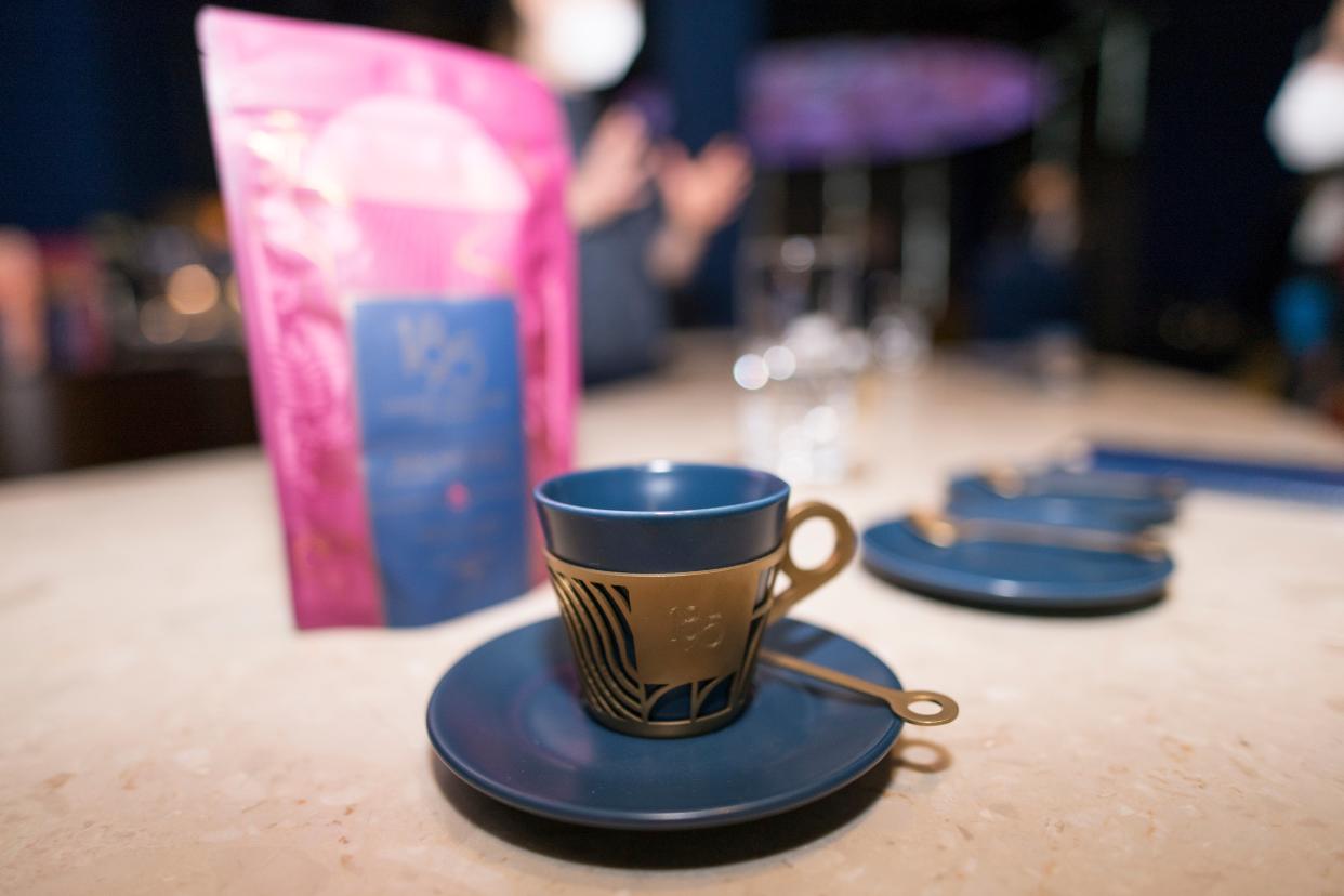 Cup of coffee on tasting bar of the Coffee Factory, Turin, Italy (Getty Images for Lavazza)