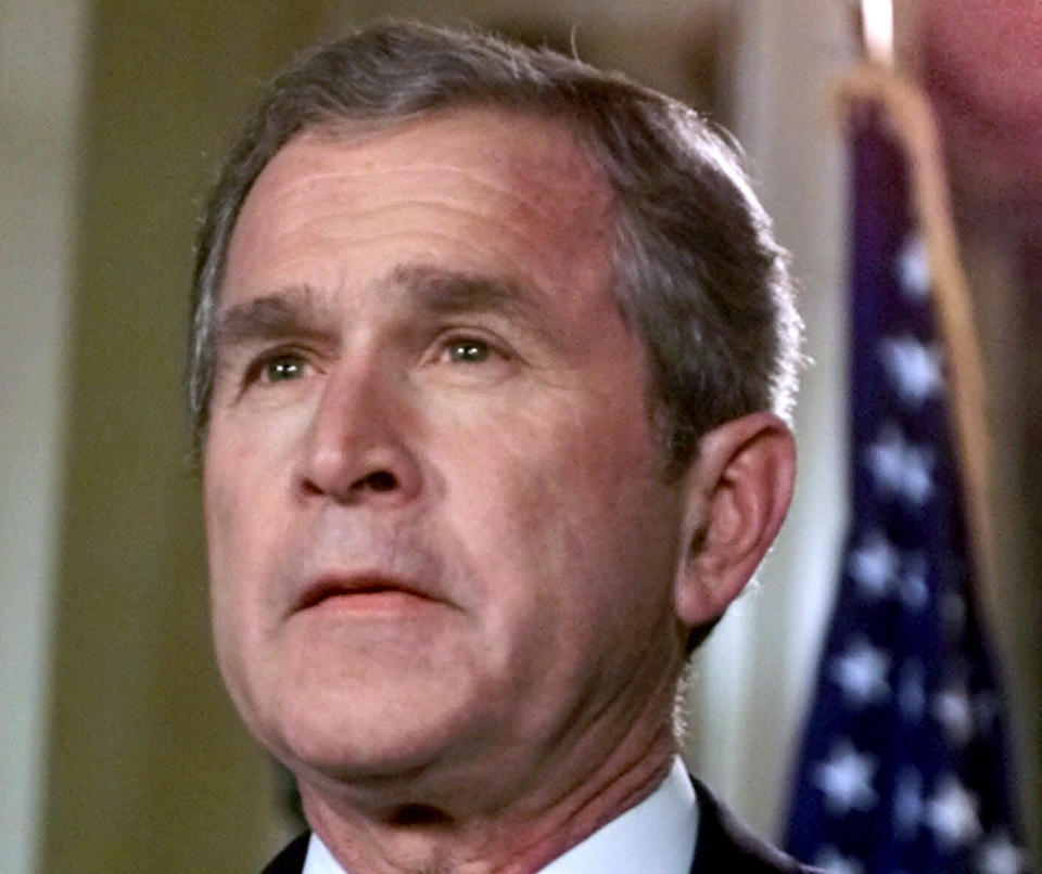 <strong>"I know the human being and fish can coexist peacefully."  </strong> -- September 2000, explaining his energy policies at an event in Michigan.  <a href="http://www.huffingtonpost.com/2009/01/03/bushisms-over-the-years_n_154969.html" target="_blank">Source: The Associated Press</a> (AP Photo/Eric Gay, File)