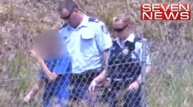 SUSPECTED FIREBUG: Police officers have arrested a Sydney teenager accused of arson offences. Photo: 7News