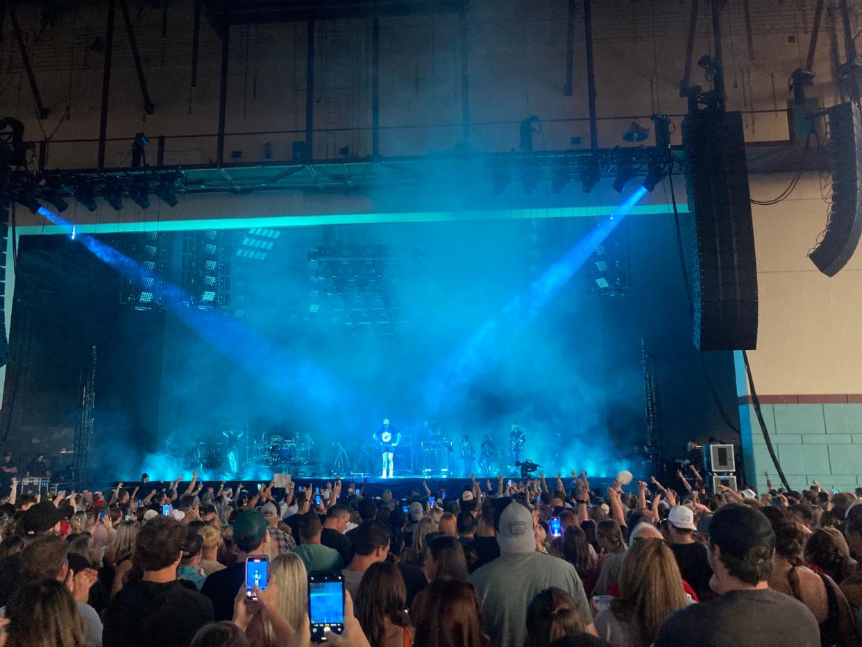 Post Malone stands tall at Riverbend Music Center, Sunday, July 9.