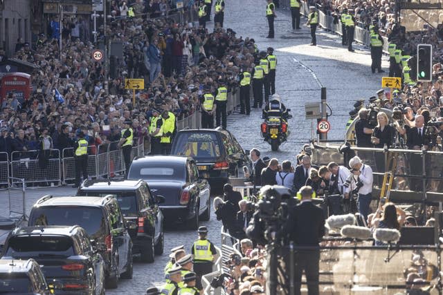 Queen's coffin in Edinburgh