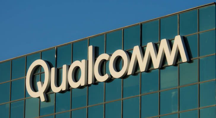 Qualcomm (QCOM) logo on side of headquarters