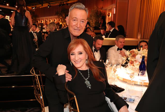 <p>Christopher Polk/Golden Globes 2024/Golden Globes 2024 via Getty</p> Bruce Springsteen and Patti Scialfa