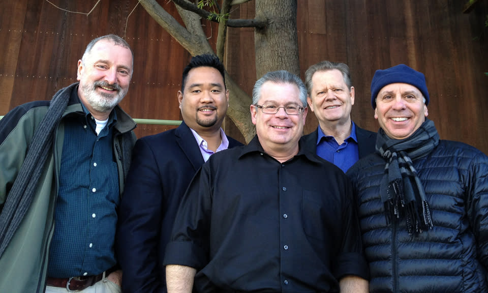 Robert Greenberg (center) with the Alexander String Quartet.