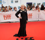 <p>Glenn Close, 70, captivated fans in a tight, floor-sweeping black gown and diamonds at the TIFF premiere of her latest film “The Wife.” <em>(TIFF 2017 Day 8, Sept. 14, ’17. Photo: Splash News) </em> </p>