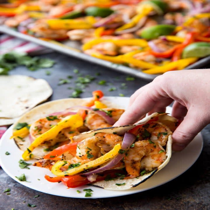 shrimp fajitas