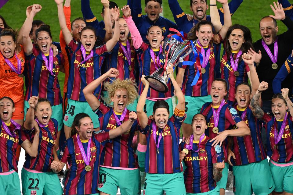 Emma Hayes’ side should learn from Barcelona, who lost heavily in the final two years agoAFP via Getty Images