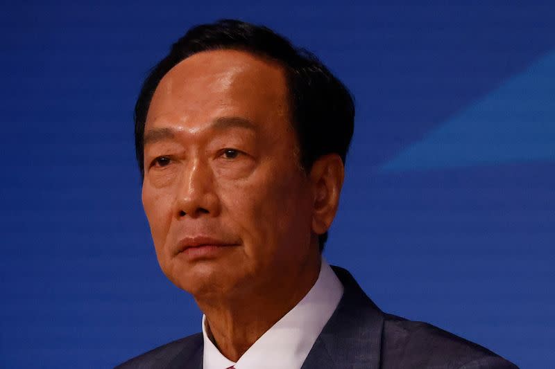 Terry Gou, Foxconn founder announces run for Taiwan presidency during a press event in Taipei,