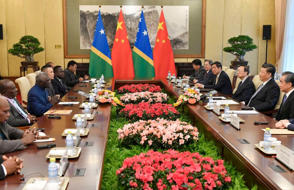 Prime Minister Manasseh Sogavare Solomon Islands Xi Jinping China