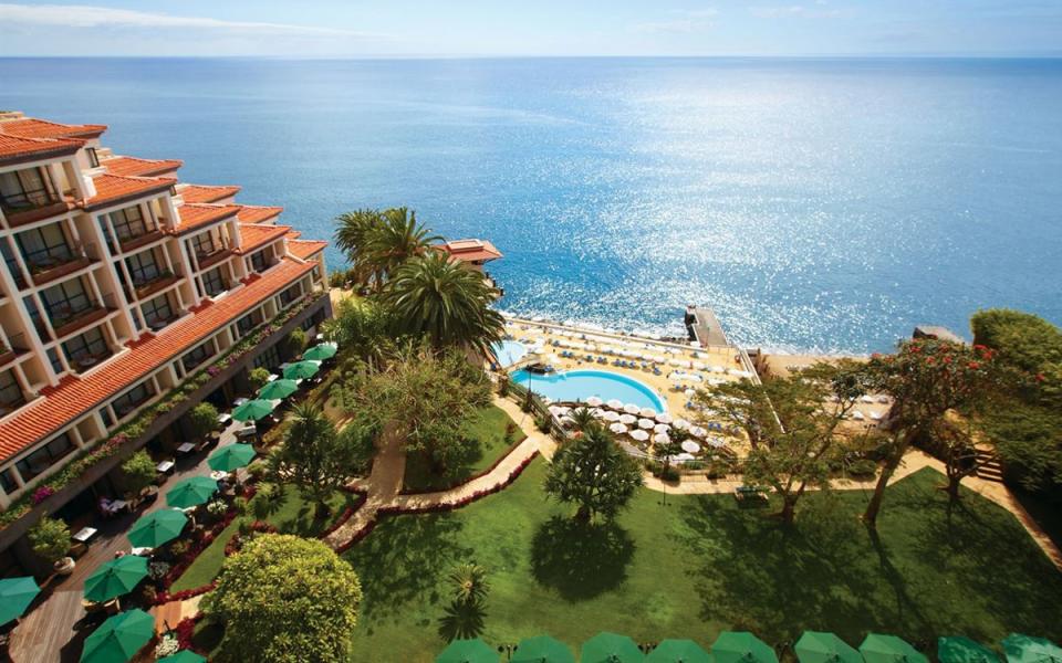The five-star Cliff Bay stands on a promontory with direct access to the sea and beautiful views over the Bay of Funchal.