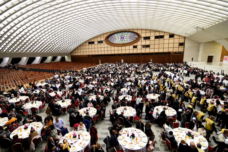 Pope Francis celebrates a Mass marking the Roman Catholic Church's World Day of the Poor