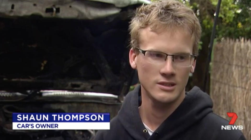 Pizza delivery driver Shaun Thompson says he has no idea why he was targeted. Source: 7 News