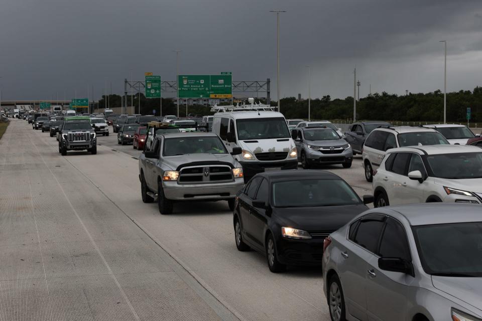 residents on florida's west coast prepare for hurricane milton