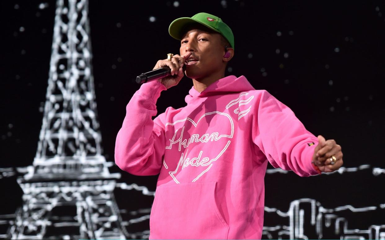 Pharrell Williams performs onstage at the 2018 Children's Hospital Los Angeles From Paris With Love Gala at LA Live on 20 October, 2018 in Los Angeles, California. - Getty Images North America