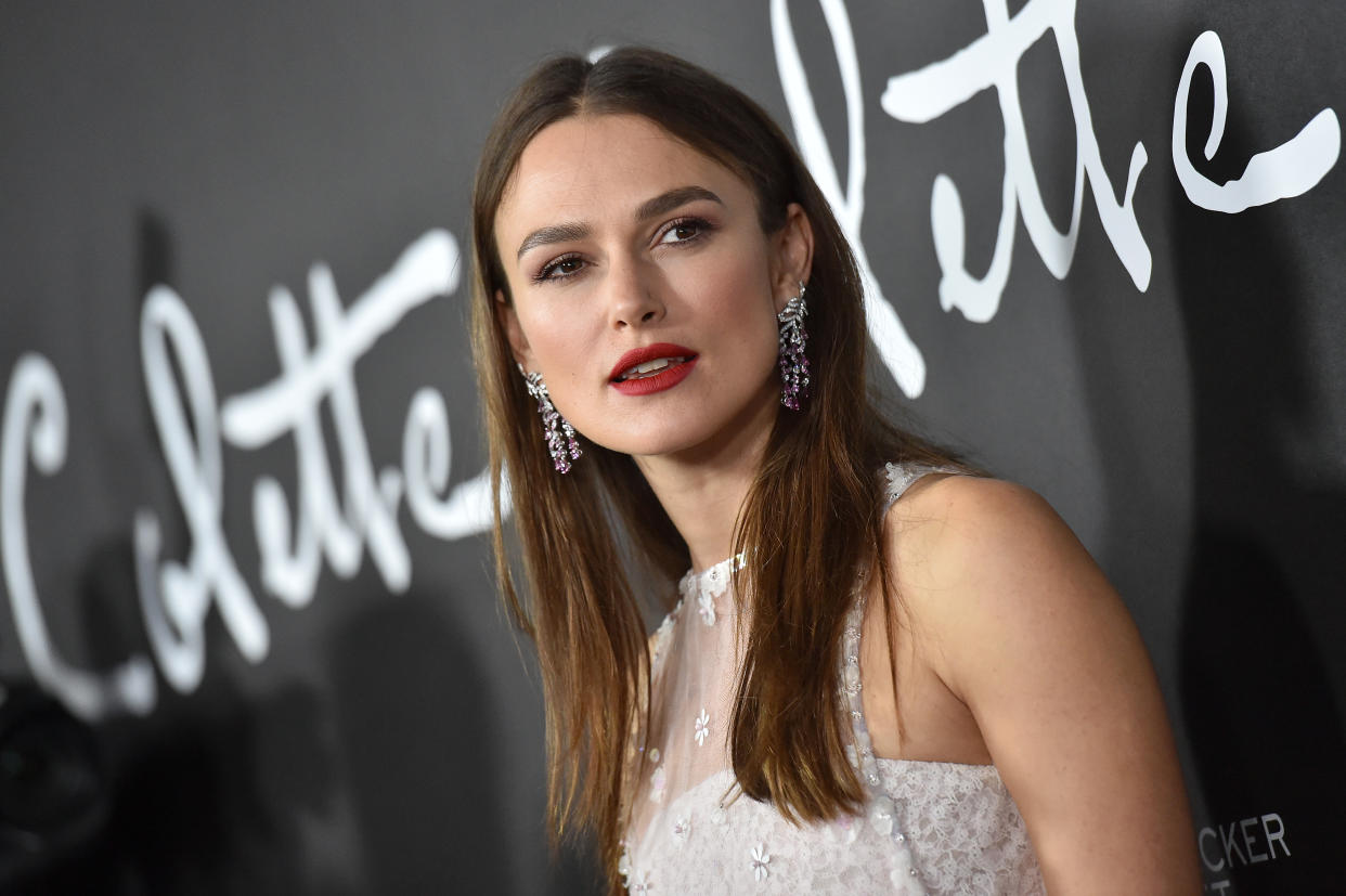 Keira Knightley at the premiere of <em>Colette</em> on Sept. 14 in Beverly Hills. (Photo: Axelle/Bauer-Griffin/FilmMagic)