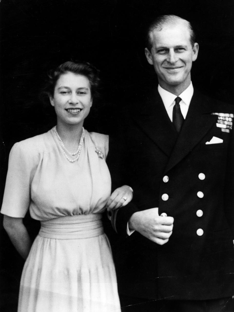 Princess Elizabeth and Lieutenant Philip Mountbatten