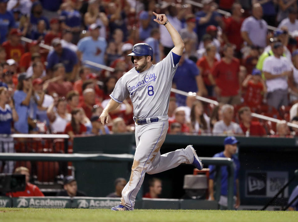 Mike Moustakas is staying put with the Kansas City Royals. (AP)