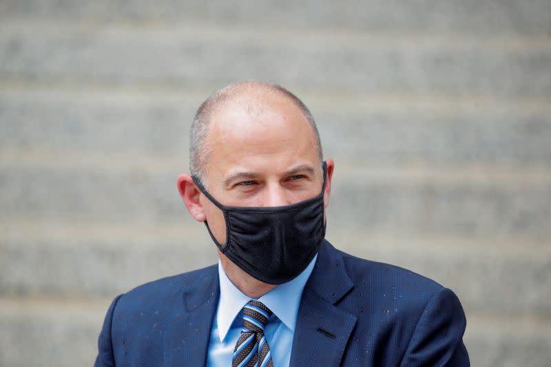 Attorney Michael Avenatti exits following his sentencing hearing in New York