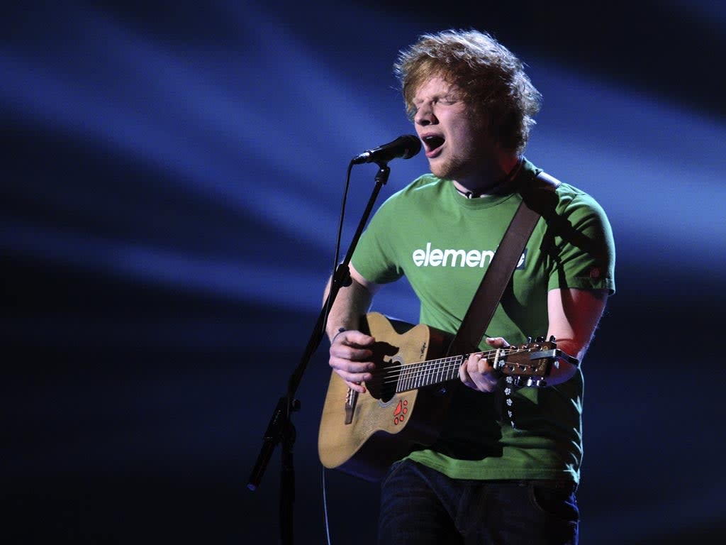 Ed Sheeran performs (Getty Images)