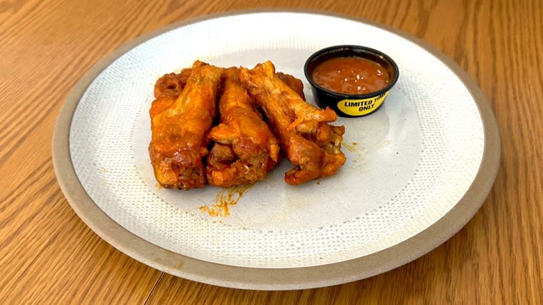 Golden Fire wings and sauce