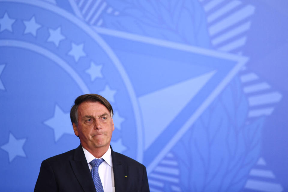 Bolsonaro se dirigiu à sede do STF logo após pronunciamento sobre sua derrota na eleição no qual afirmou que respeitará a Constituição. (Foto: EVARISTO SA/AFP via Getty Images)