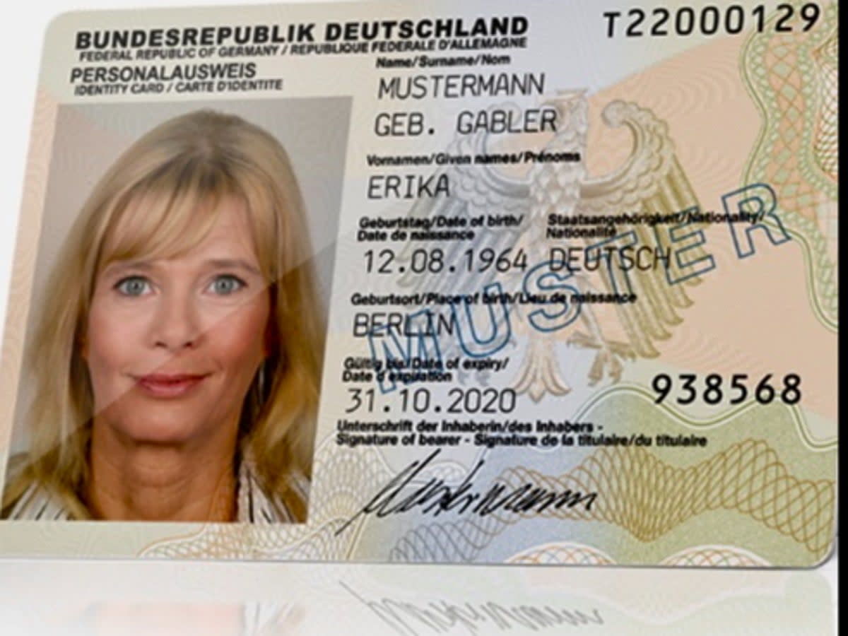 Not wanted: The UK has banned tourists from Germany and everywhere else in the EU unless they have passports rather than ID cards (German Federal Ministry of the Interior)
