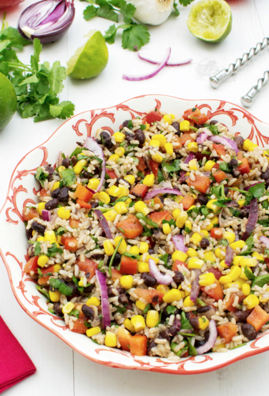 <p>The Flexitarian</p><p>Bursting with wonderful flavors, this salad makes a tasty main course or side dish.</p><p><strong>Get the recipe: <a href="https://theflexitarian.co.uk/recipe-items/lime-coriander-brown-rice-bean-salad-vegan-gluten-free/" rel="nofollow noopener" target="_blank" data-ylk="slk:Lime and Coriander Brown Rice Bean Salad;elm:context_link;itc:0;sec:content-canvas" class="link rapid-noclick-resp">Lime and Coriander Brown Rice Bean Salad</a></strong></p>